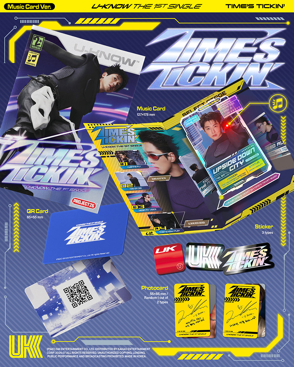 U-KNOW - Time's Tickin' [1st Single Album - Music Card Ver.] gallery image 1