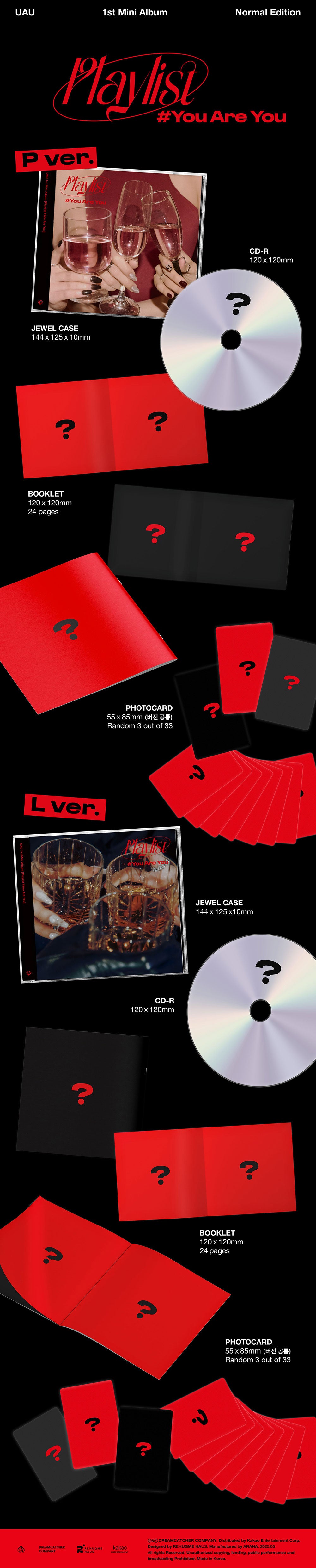 [PRE-ORDER] UAU - Playlist #You Are You [1st Mini Album - Normal Edition]