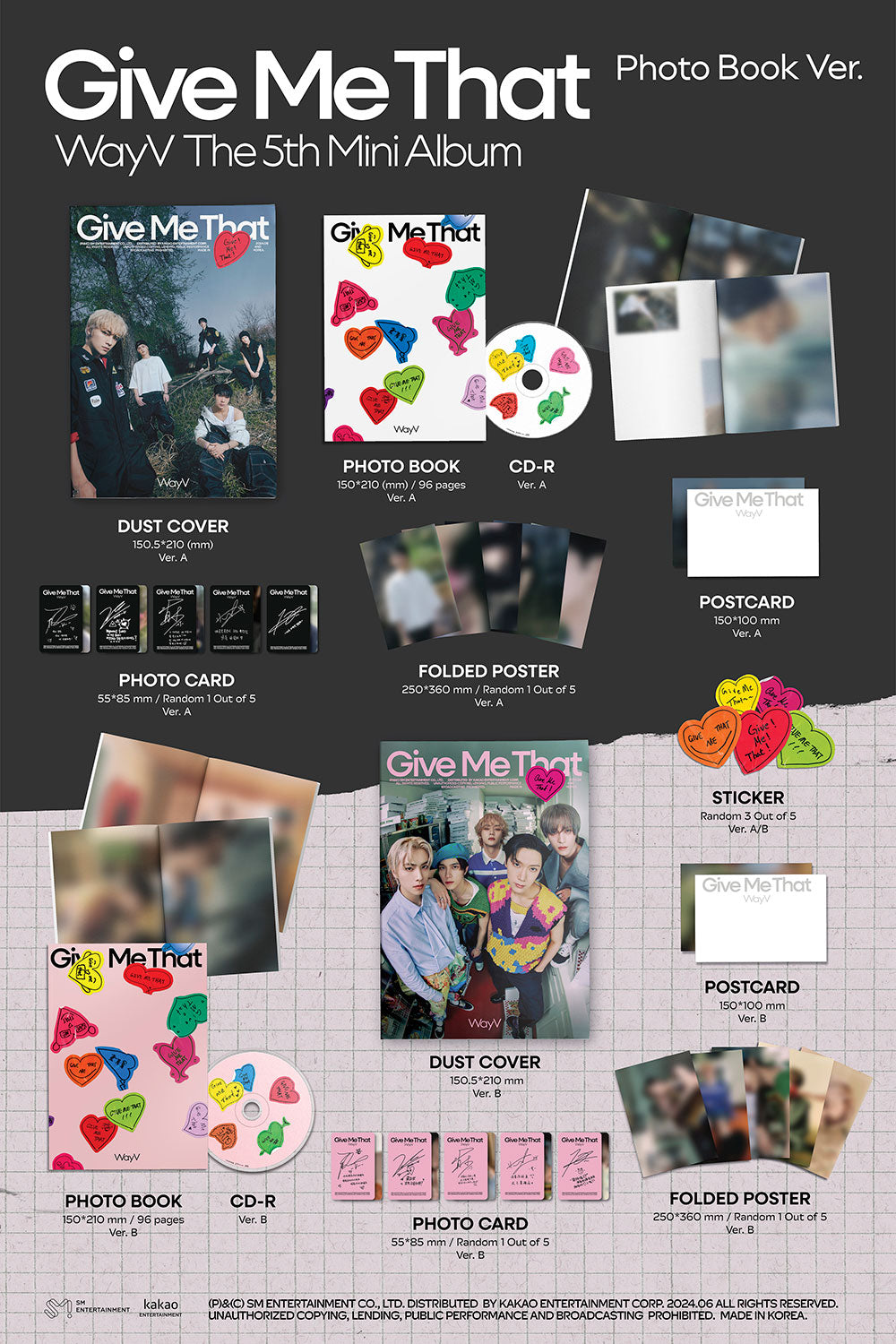 wayv mini5 give me that applemusic 5枚セット WayV - Give Me That [5th Mini Album - Collection Ver.] - K PLACE