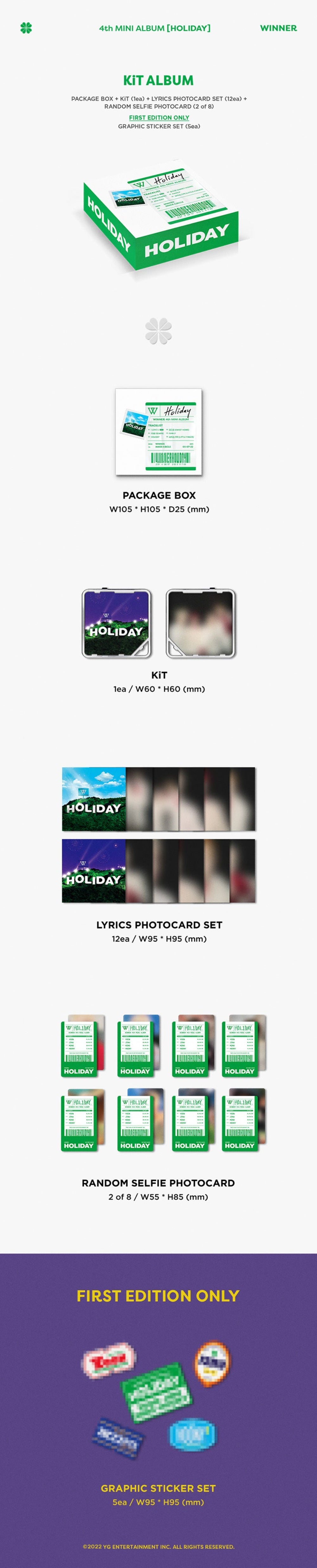 WINNER - HOLIDAY [4th Mini Album - KiT Ver.]