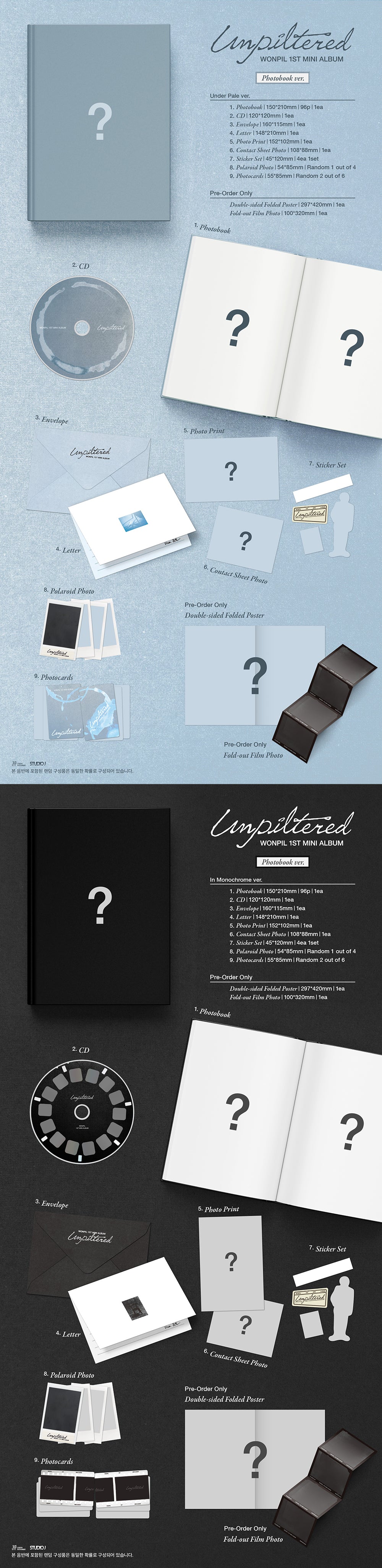 WONPIL - Unpiltered [1st Mini Album - Photobook Ver.]