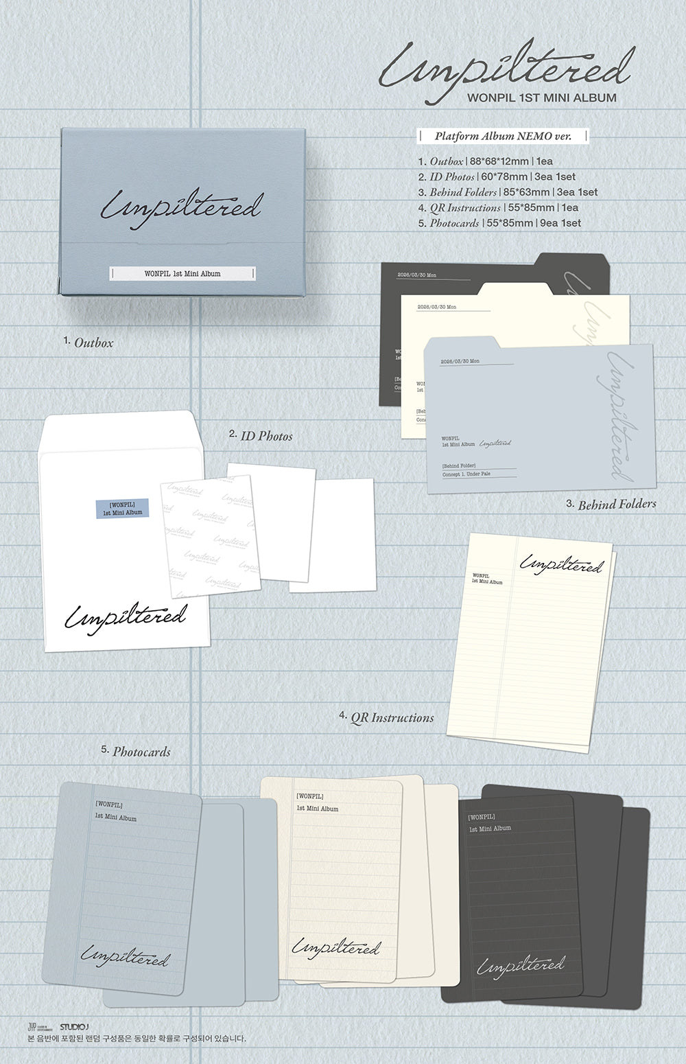 [PRE-ORDER] WONPIL - Unpiltered [1st Mini Album - Platform Ver.]