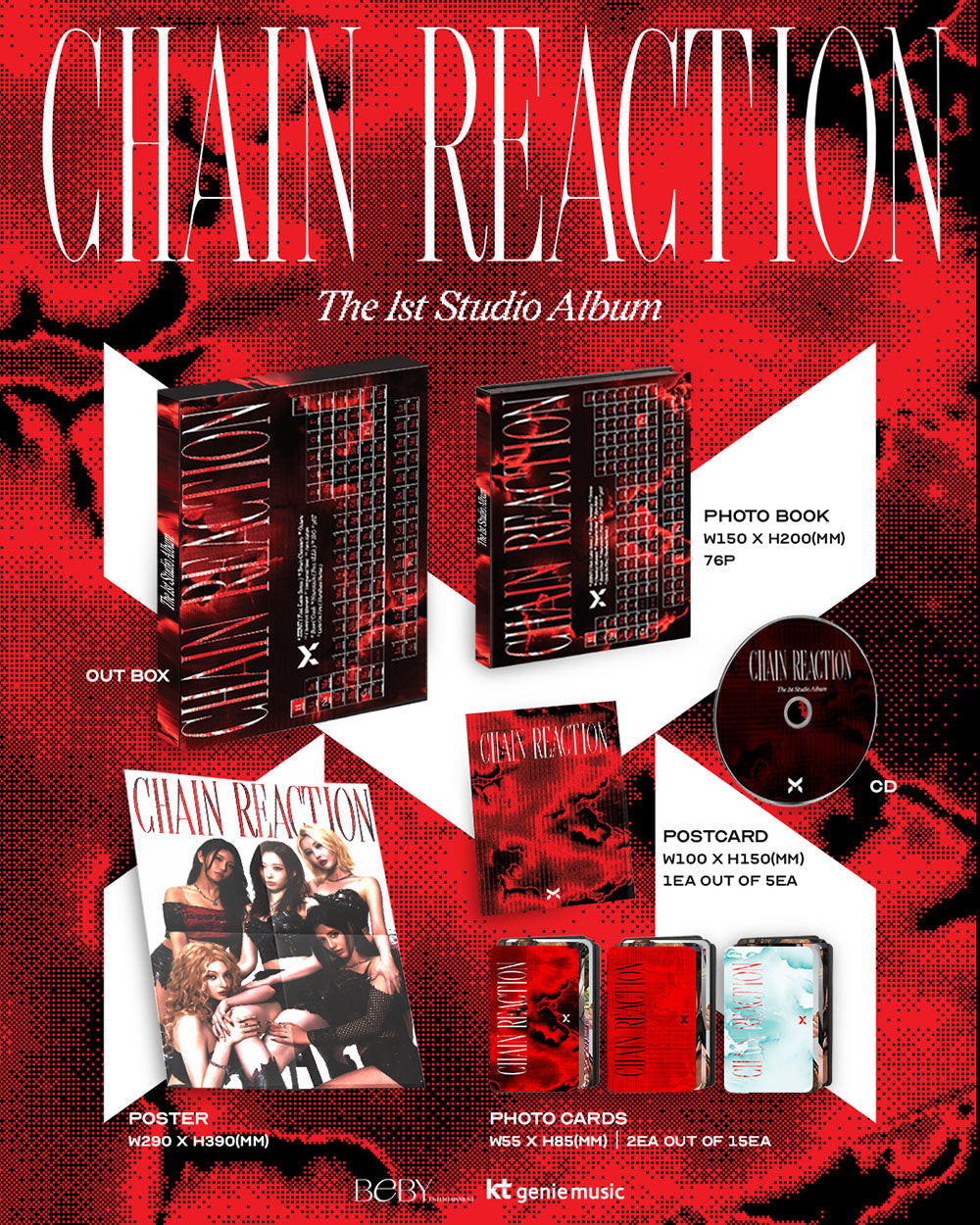 [PRE-ORDER] X:IN - Chain Reaction [1st Album - CD Ver.] gallery image 1