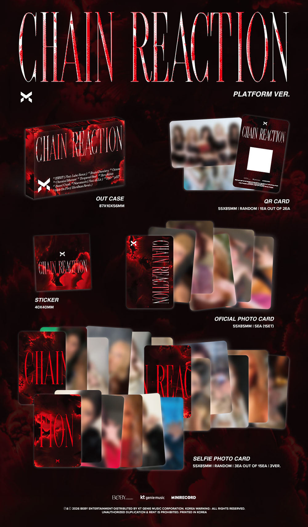 [PRE-ORDER] X:IN - Chain Reaction [1st Album - Platform Ver.] gallery image 1
