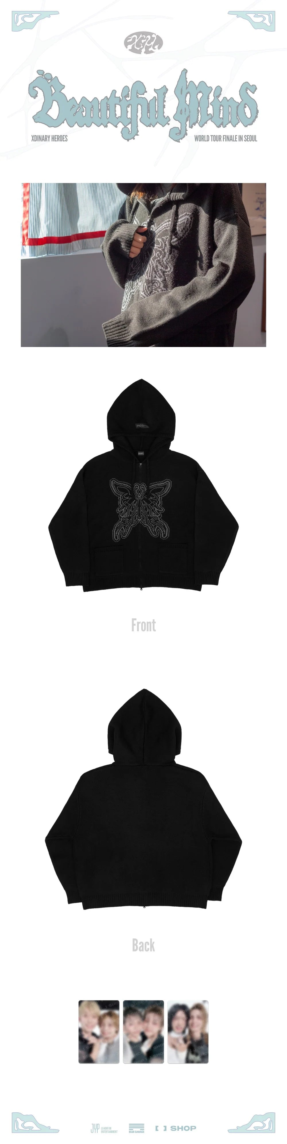 Xdinary Heroes - Knit Hood Zip-Up ['Beautiful Mind' WORLD TOUR