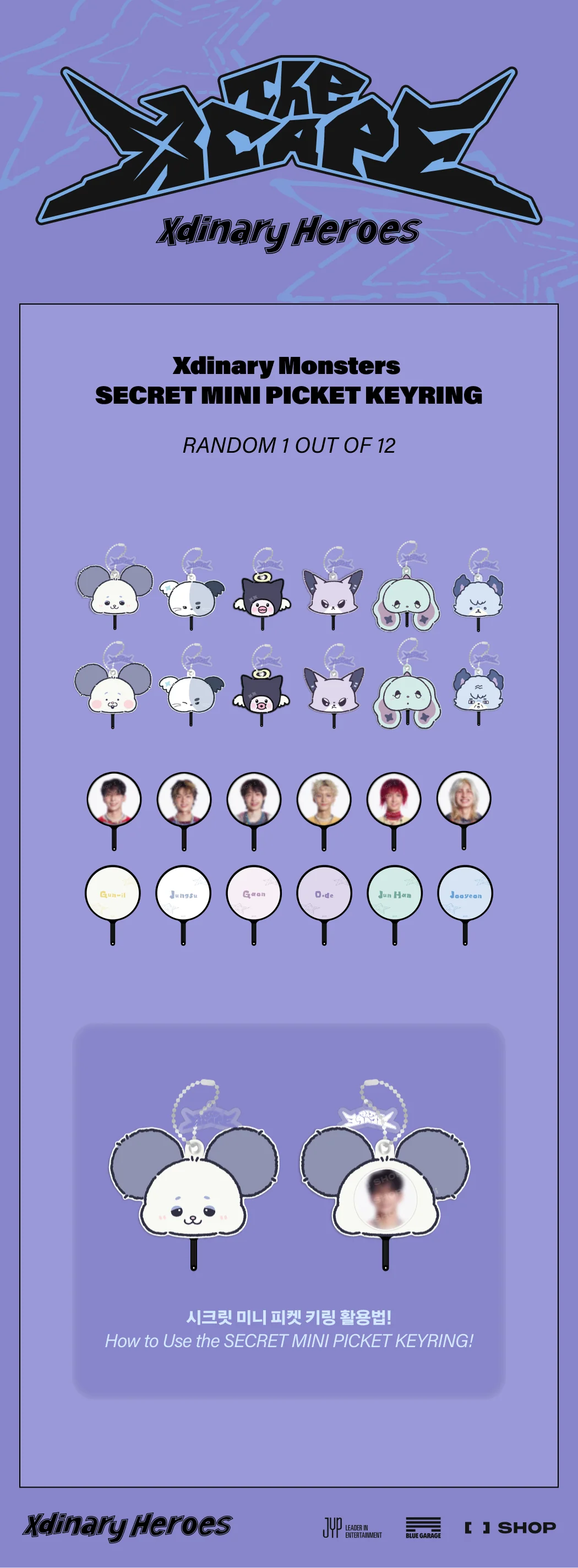 Xdinary Heroes - Xdinary Monsters Secret Mini Picket Keyring ['The