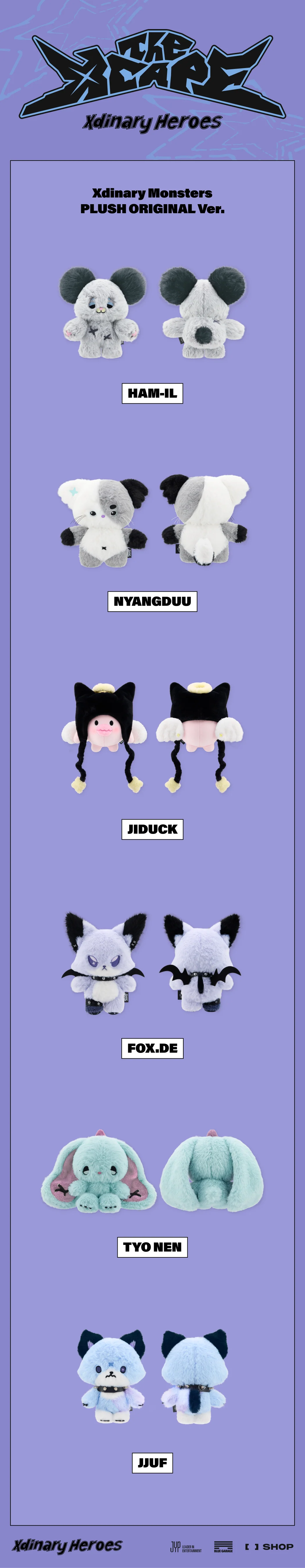 Xdinary Heroes - Xdinary Monsters Plush Original Ver. ['The Xcape Xdinary Heroes - Xdinary Monsters Plush Original Ver. ['The Xcape