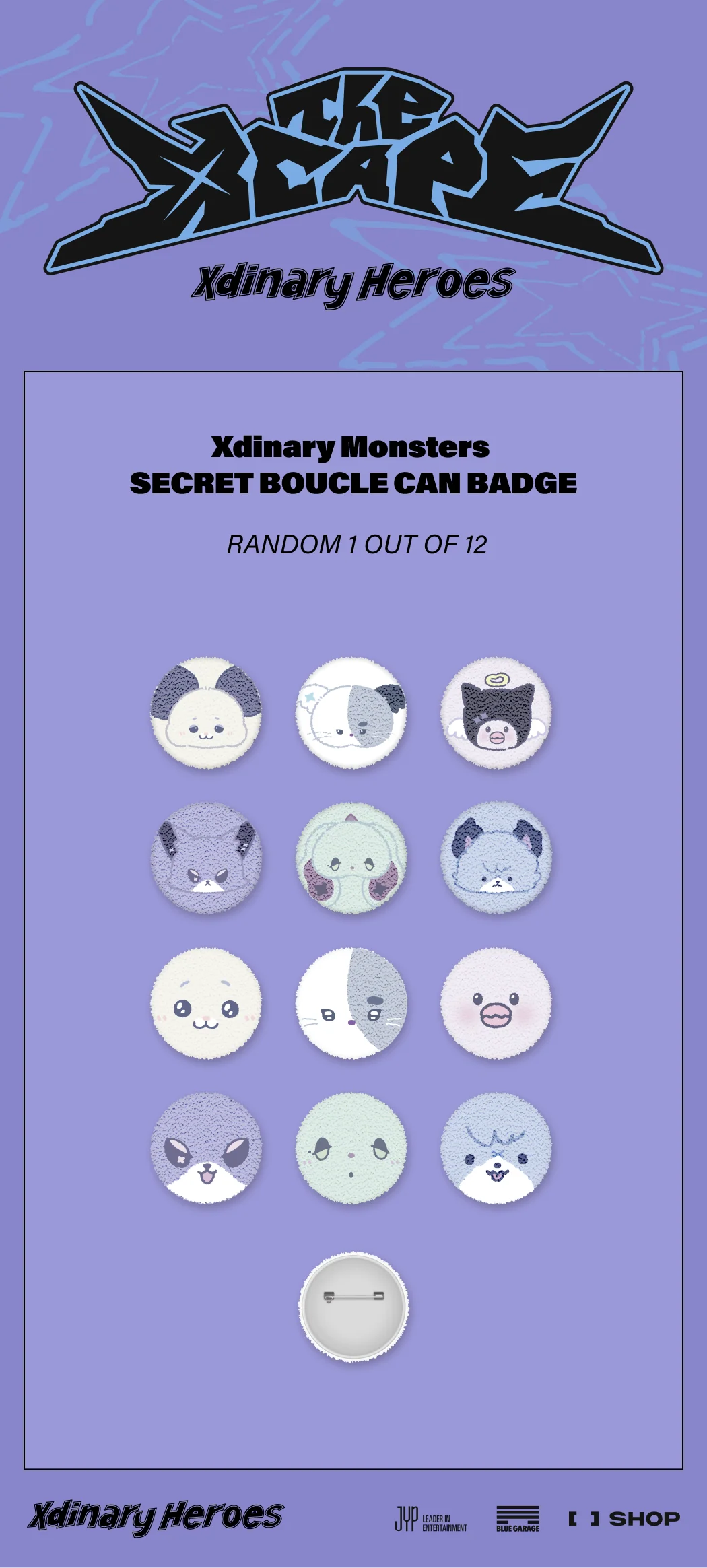 [PRE-ORDER] Xdinary Heroes - Xdinary Monsters Secret Boucle Can Badge ['The Xcape' Summer Special Official MD]