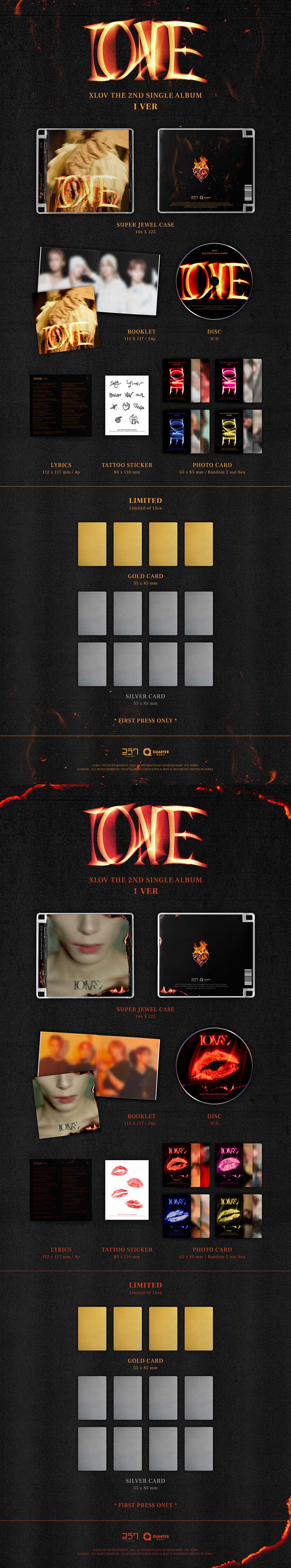 XLOV - I ONE [2nd Single Album]