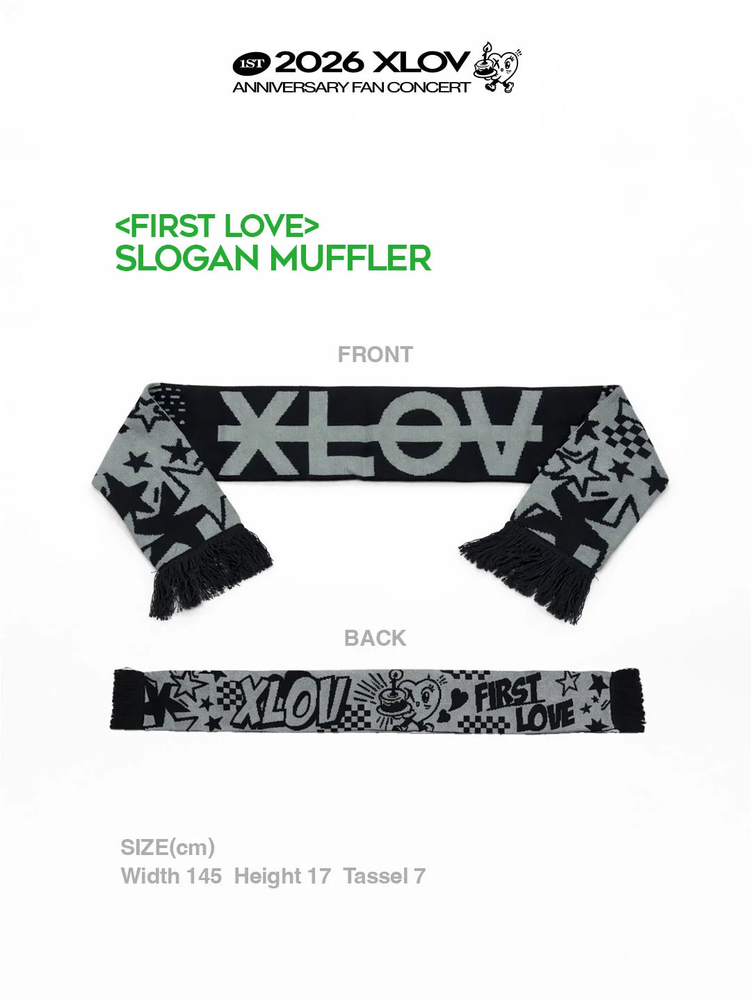 xlov コンサート　vip席特典　SIRVING XLOV - Slogan Muffler [1st Anniversary Fan Concert 'FIRST LOVE