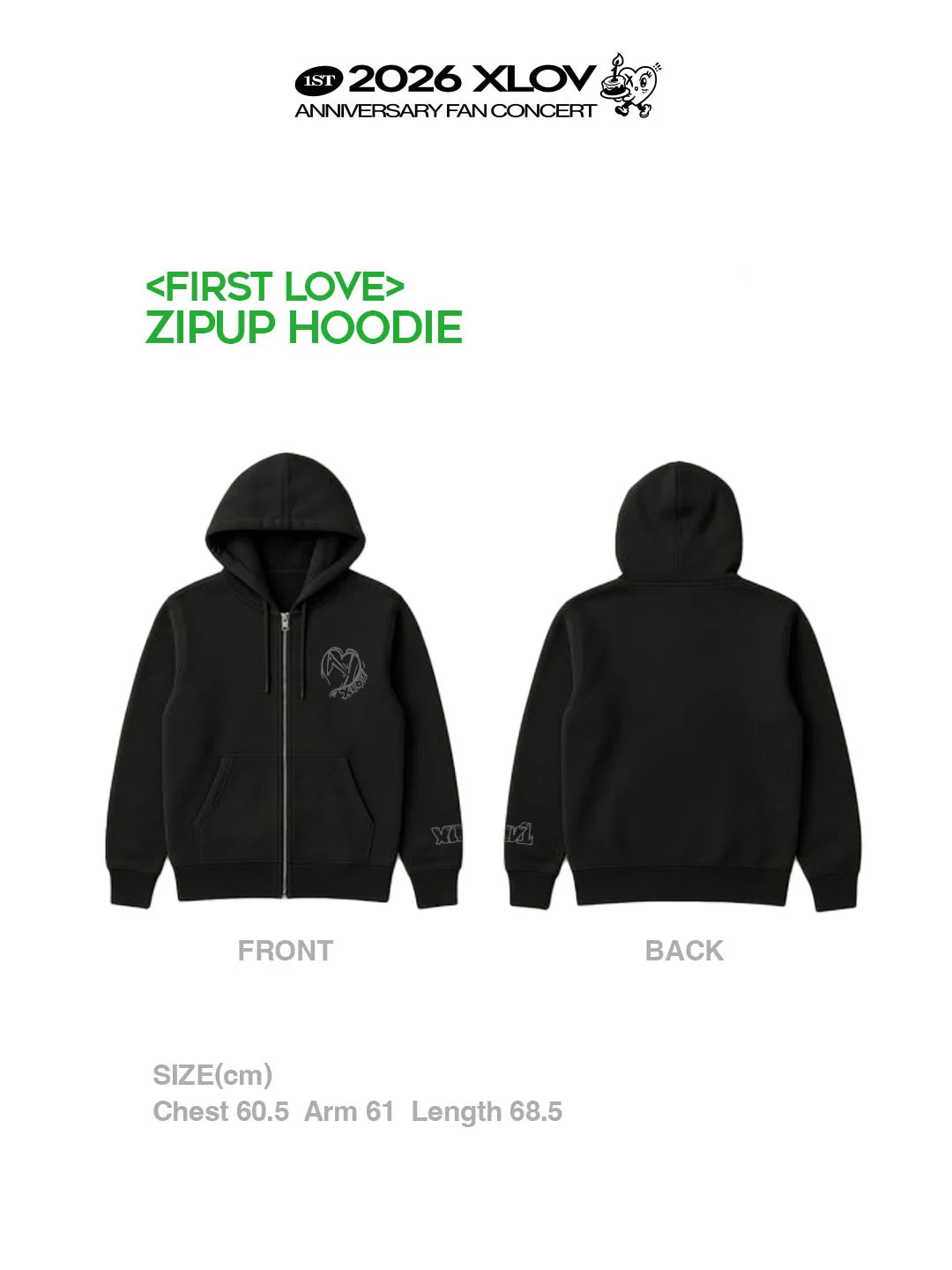 XLOV - Zip Up Hoodie [1st Anniversary Fan Concert 'FIRST LOVE XLOV - Zip Up Hoodie [1st Anniversary Fan Concert 'FIRST LOVE