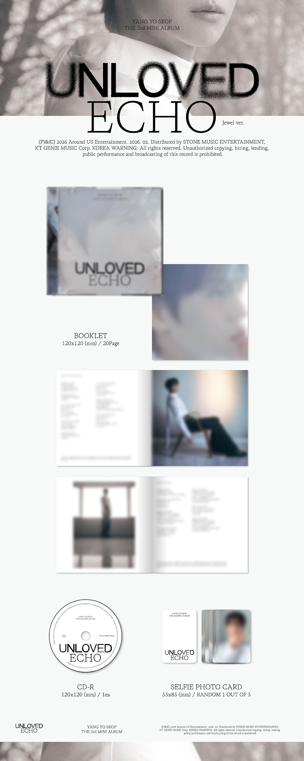 YANG YO SEOP - Unloved Echo [3rd Mini Album - Jewel Ver.]