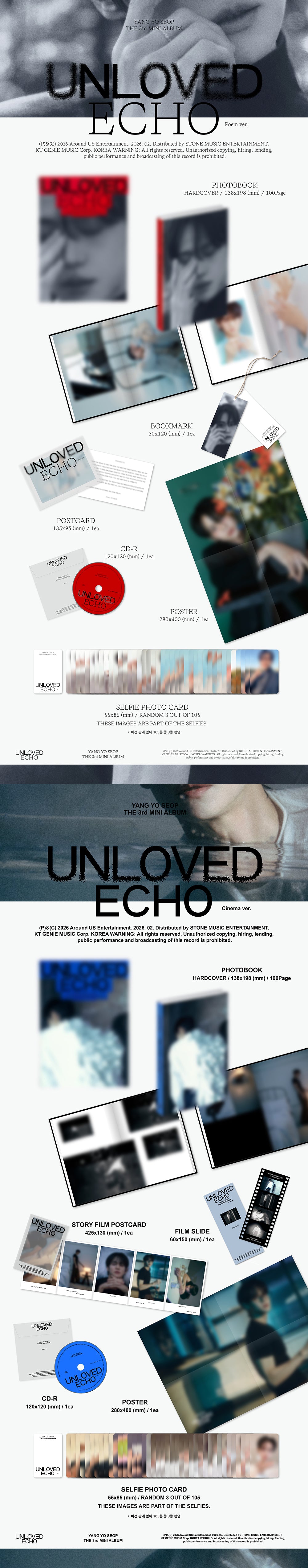 YANG YO SEOP - Unloved Echo [3rd Mini Album]