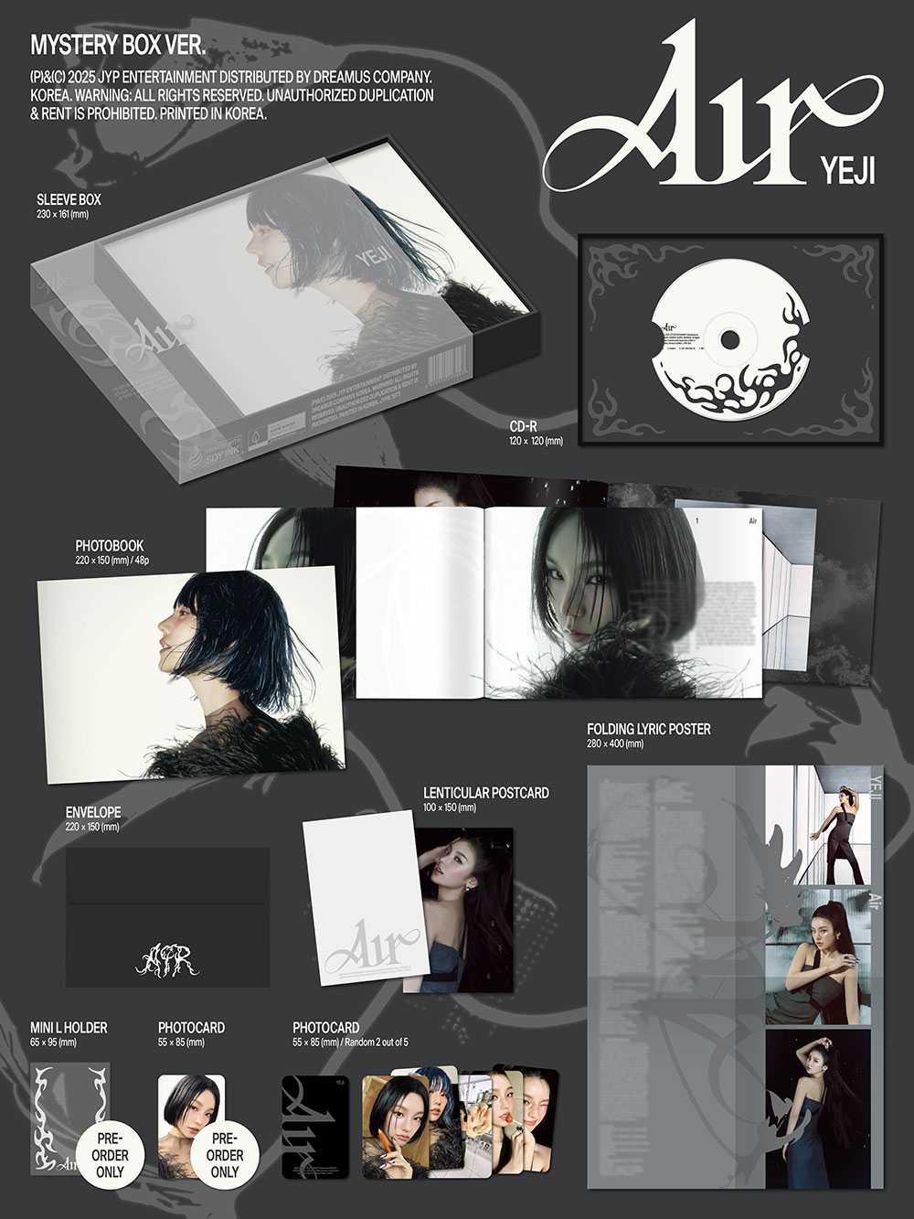 YEJI - Air [1st Mini Album - Mystery Box Ver.]