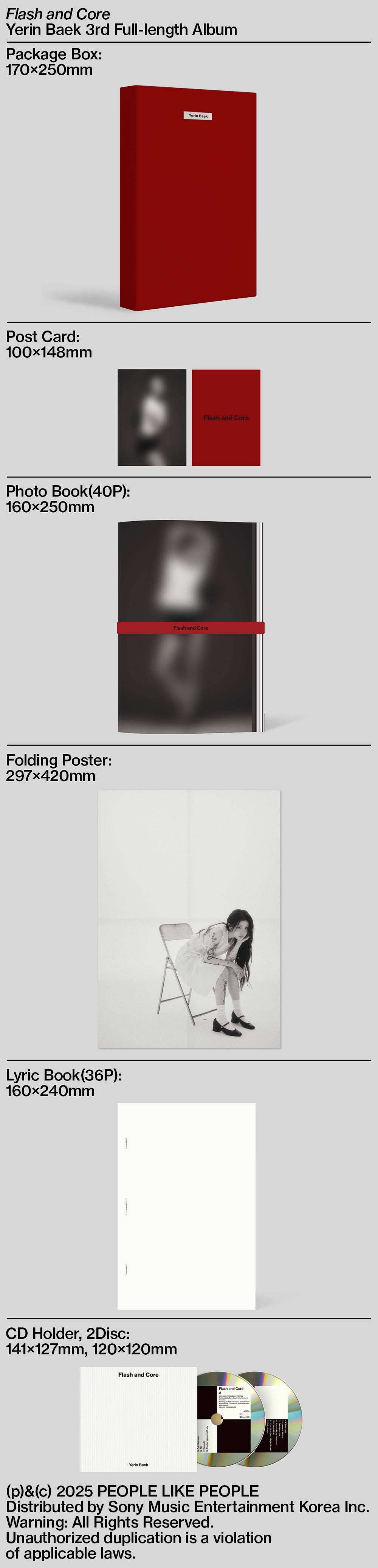 [PRE-ORDER] Yerin Baek - Flash and Core [3rd Album]