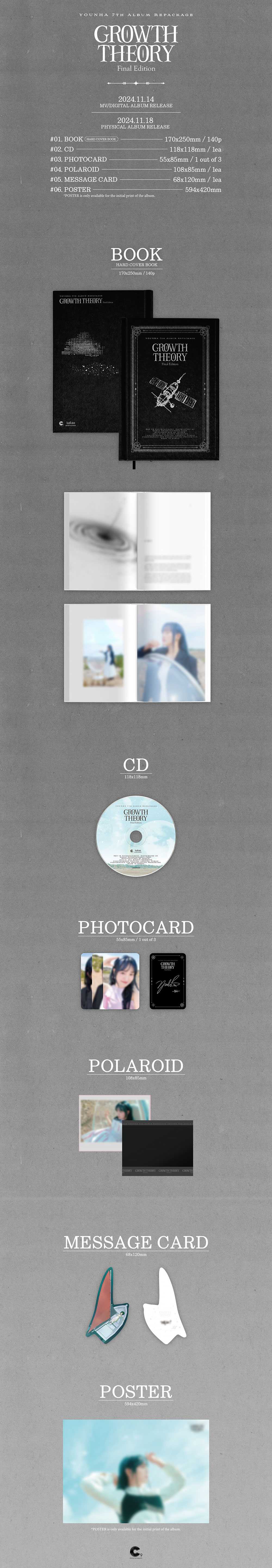 YOUNHA - GROWTH THEORY : Final Edition [7th Album Repackage]