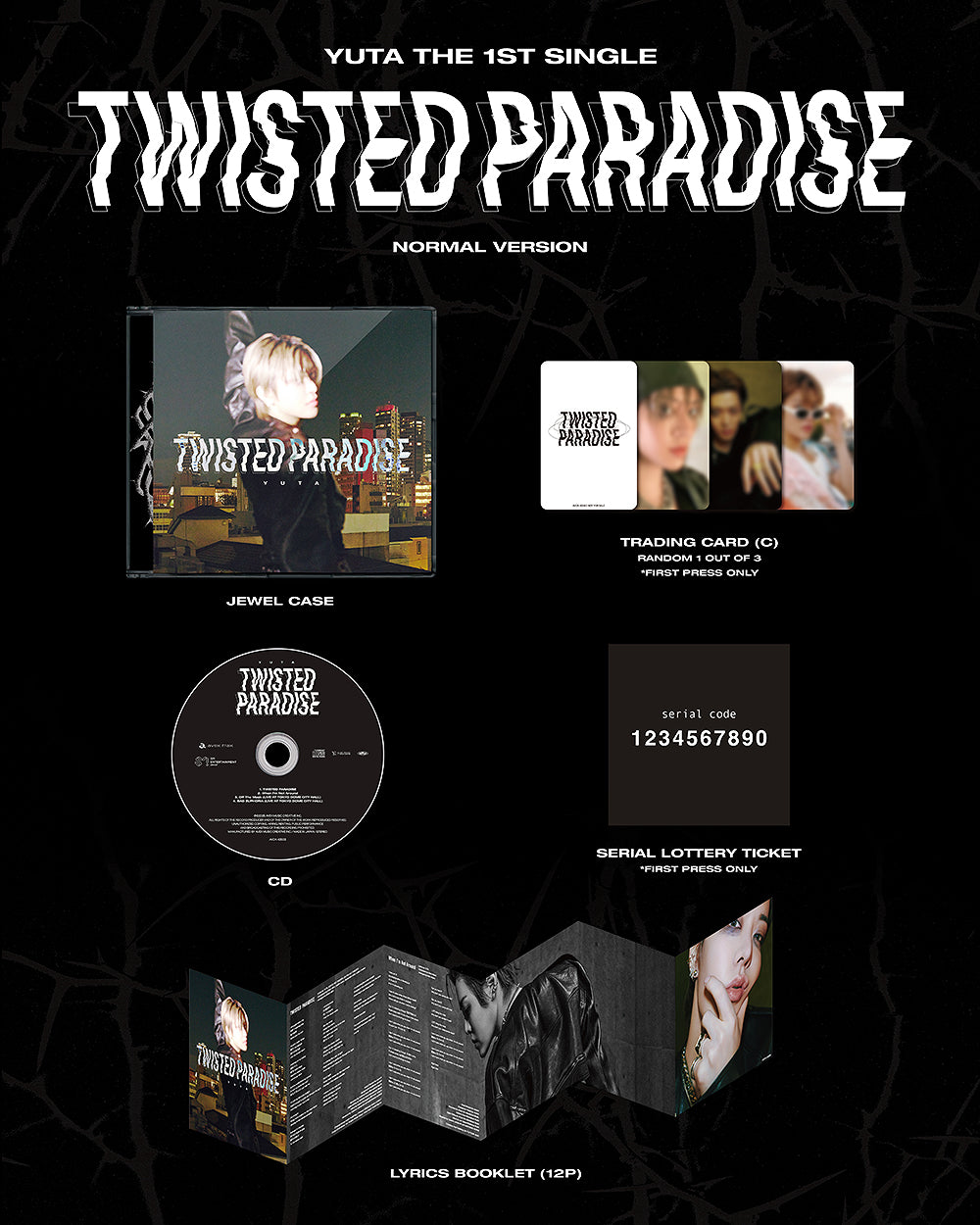 [PRE-ORDER] YUTA - Twisted Paradise [1st JP Single Album - Regular Edition]