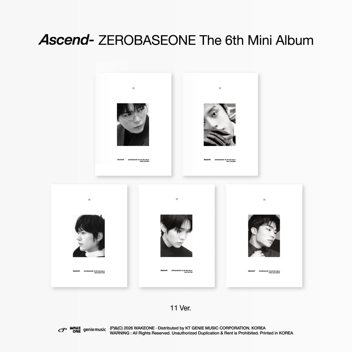 ZEROBASEONE Ascend- 6th Mini Album 11 Ver - Main Image