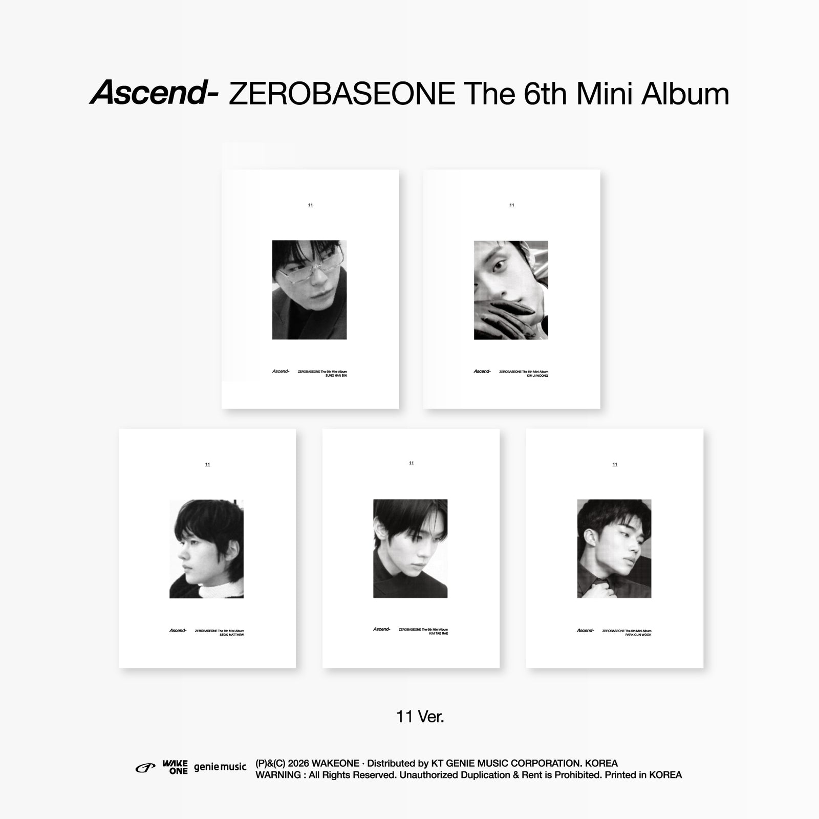 ZEROBASEONE Ascend- 6th Mini Album 11 Ver - Main Image