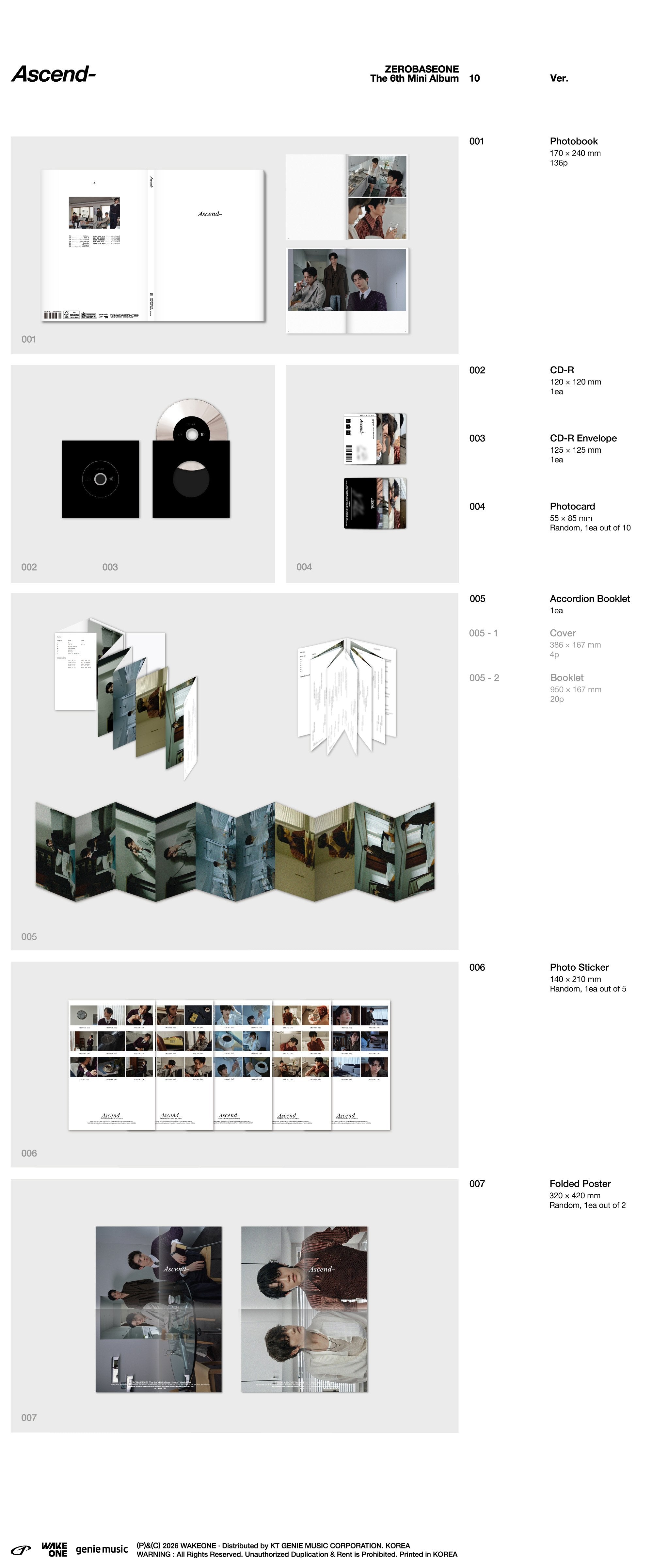 ZEROBASEONE - Ascend- [6th Mini Album - Photobook Ver.] - K PLACE
