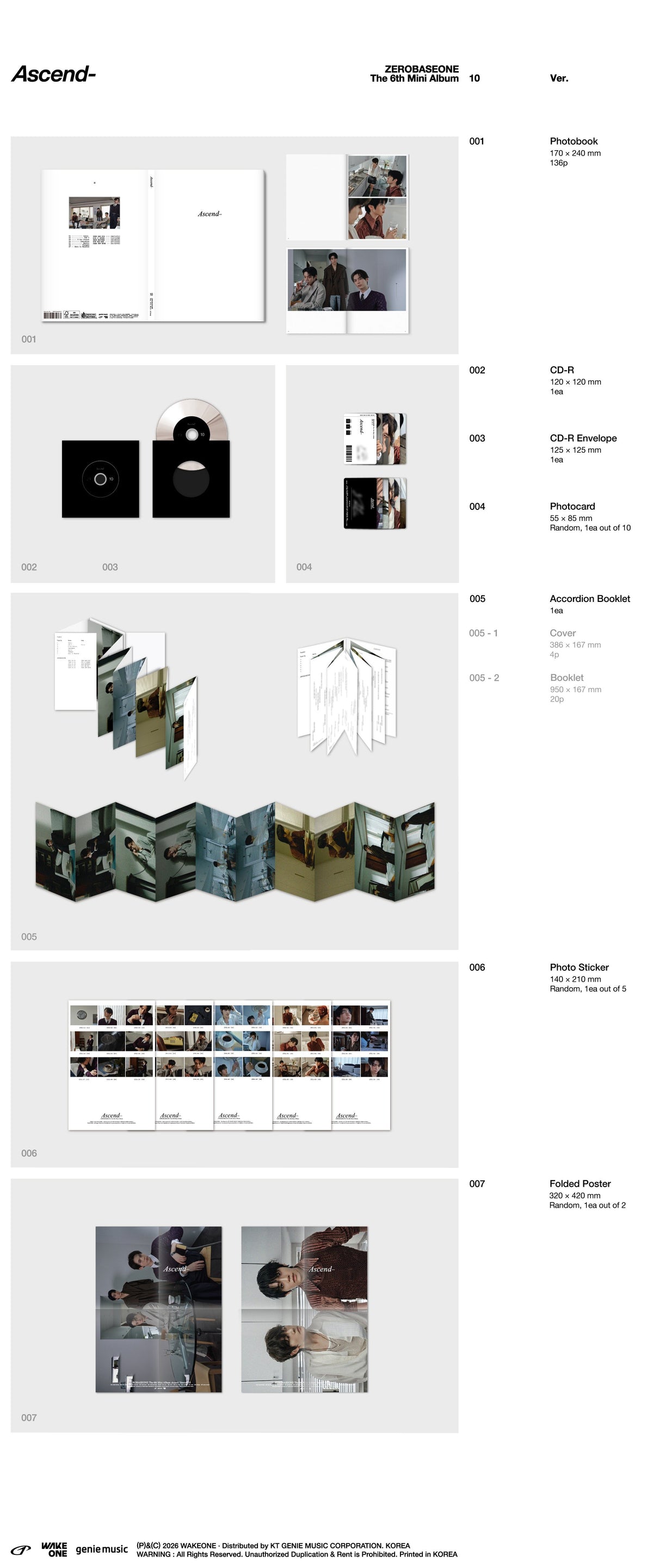 ZEROBASEONE - Ascend- [6th Mini Album - Photobook Ver.] gallery image 2
