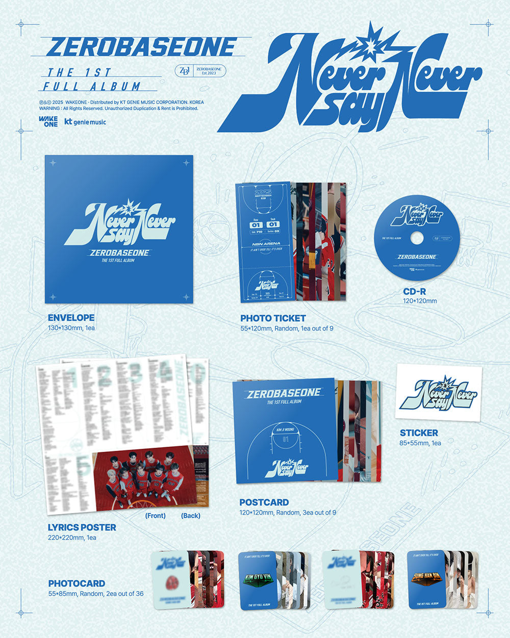 ZEROBASEONE ZB1 NEVER SAY NEVER デジパ コンプ ZEROBASEONE - NEVER SAY NEVER [1st Album - SLAM DUNK Ver