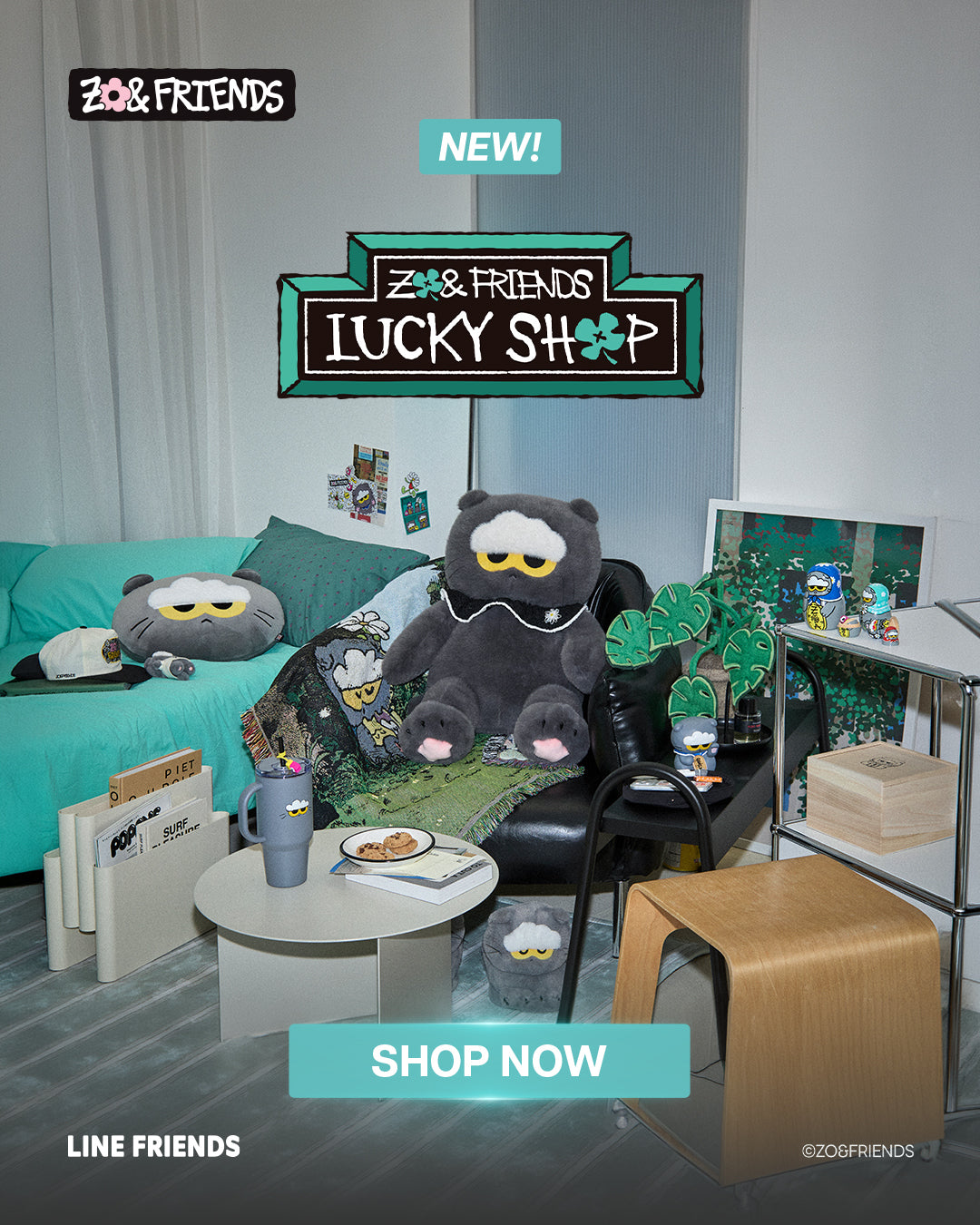 ZOandFRIENDS LUCKY SHOP POP-UP - Mobile Banner